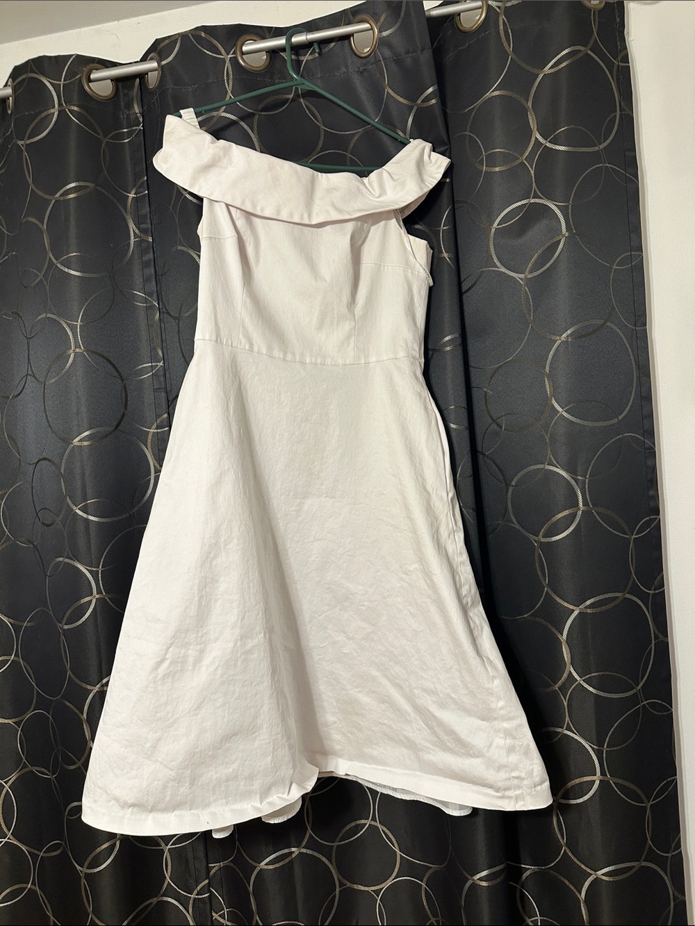 Calvin Klein White One-Shoulder A-Line Dress